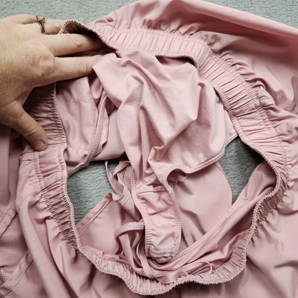 Nike Womens XXL Running Shorts Pink Lined 3 Inseam 100% Polyester Flaw Spot